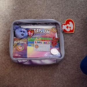 TY Beanie Baby - CLUBBY 2 the Bear (w/ Complete Platinum Set)